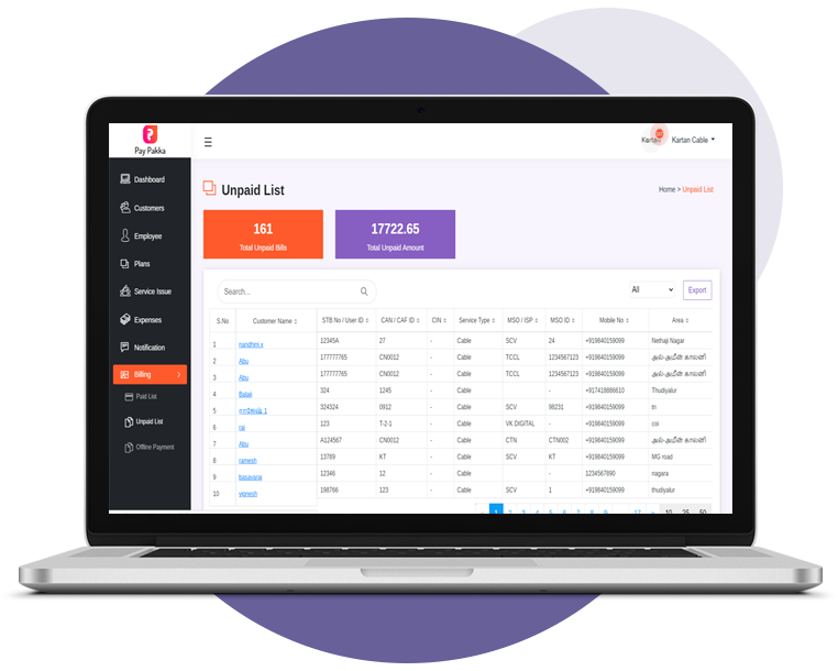 PayPakka Cable Operators | Admin App